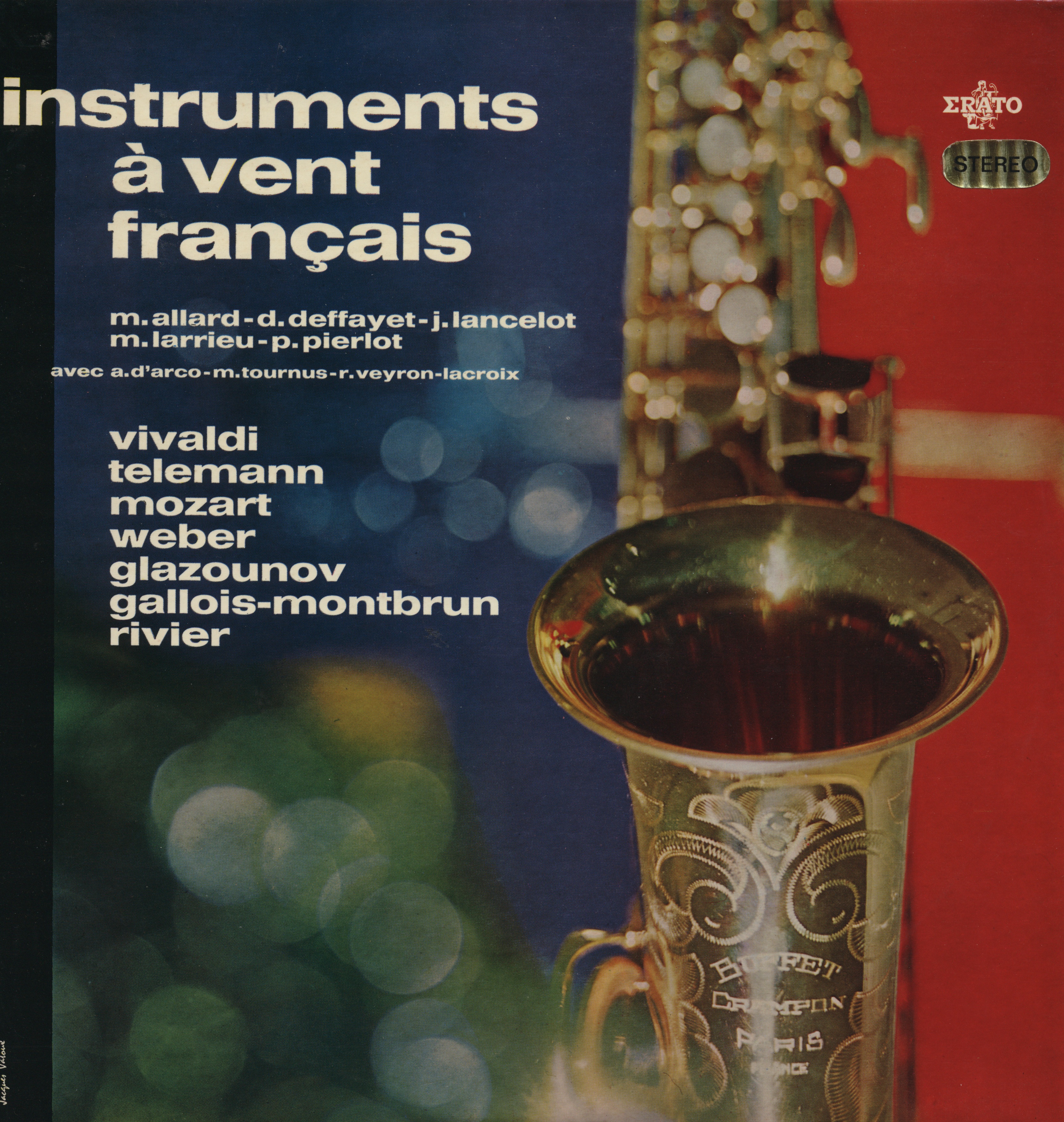 Daniel Deffayet, Quatuors de Saxophone Deffayet – Instruments à vent française (Erato) album cover